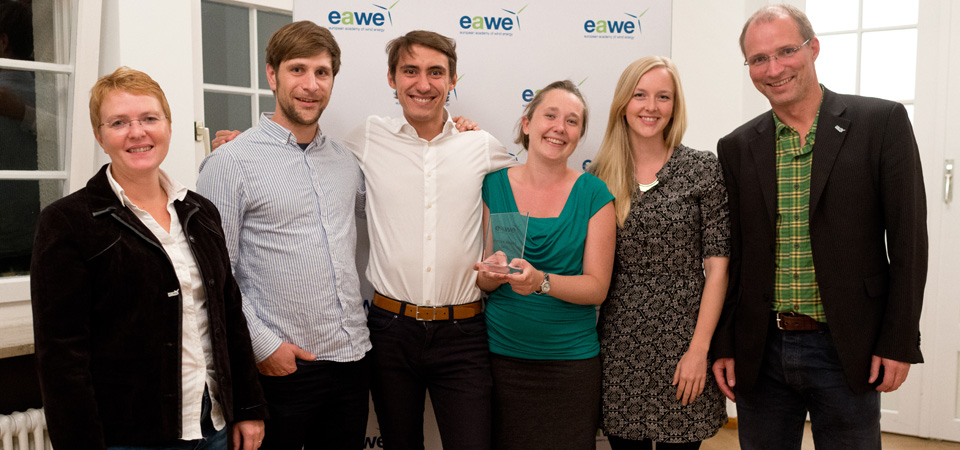 Award winners at EAWE PhD Seminar 2015. Bild: Klaus Wolter c/o WindForS / www.klauswolter.de